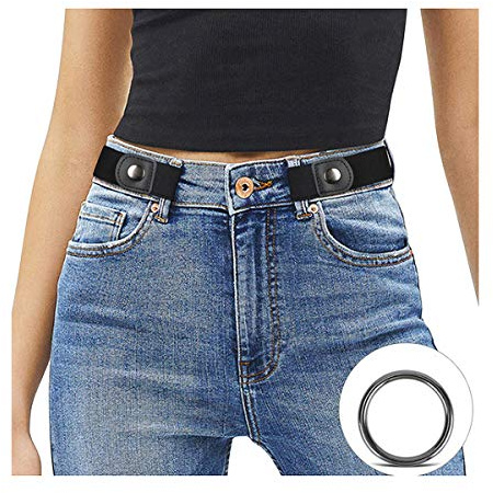 JasGood Schnallenfreier Damen Stretch Elastischer Gürtel für Damen Herren, Plus Size Keine Schnalle Unsichtbarer Gürtel für Jeans Hosen
