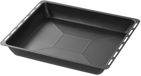 ICQN bakplåt med non-stick-beläggning 45,5 x 37,5 x 6 cm, extra djup fettpanna för ugn och spis, lämplig för Bosch, Siemens, Neff, Constructa, Flavel, Simfer, Non-stick, 455 x 375 x 60 mm