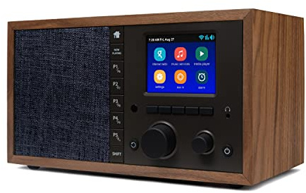 Grace Digital Mondo Elite Classic Internet Radio + SiriusXM, Pandora, Spotify Connect, Bluetooth, Wi-Fi, 7-Day Alarm (Walnut)