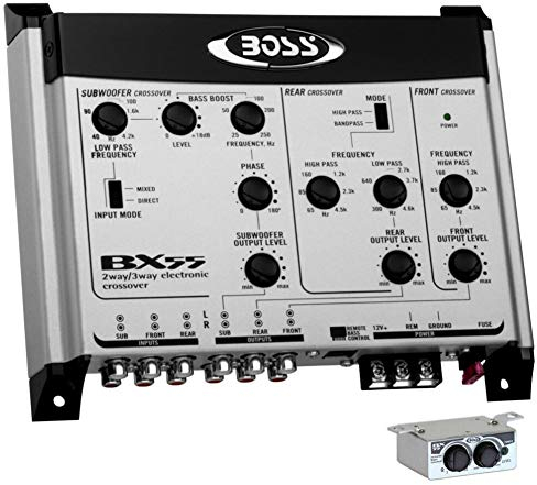 1 elektronische frequenzweiche kompatibel mit BOSS Audio Systems BX55 2/3-wege-equalizer Front/Rear/subwoofer Remote subwoofer enthalten, 1 Stück