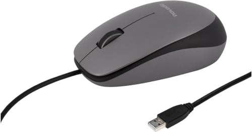 Novodio Optical Mouse USB-A Gris Sidéral - Souris Optique Filaire 1600DPI Mac/PC