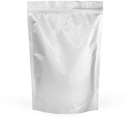 Evergreen Goods Aluminiumfolie matförvaringsförpackningspåsar | återanvändbara påsar, värmeförseglbara, stativbara, påsar med dragkedja med rivhack | te, kaffebönor, nötter (50, 210 x 310 mm)