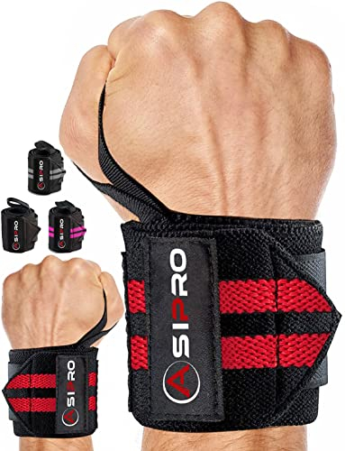 ASIPRO Handgelenk Bandagen Gym 45cm Profi Wrist Wraps Handgelenkbandagen für Calisthenics, Bodybuilding & Krafttraining Fitness Handgelenkschutz Sportbandage Handgelenk Paar 2 Handgelenkstütze Sport