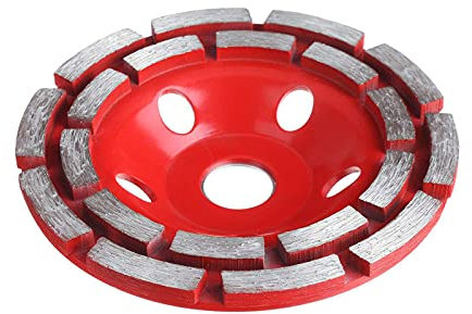 Muela Disco Diamante De Rueda Doble Hilera Superficie Copa Con Forma Cuenco Amolado Diamante, Concreto Turbo Resistente 12 Segmentos Para Amoladora Angular,180x22 mm
