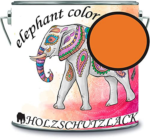Barniz protector para madera, resistente a la intemperie, protección de larga duración, protección contra la intemperie, color RAL 2011, naranja oscuro
