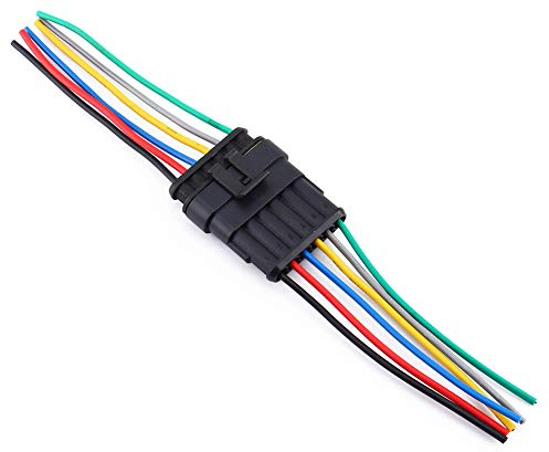 Waterproof 6 Pin Way Car Auto Wire Electrical Connector Plug 6 way connector 6 wire 6P car waterproof connector 1 set for sale Eas.-for auto wire 6 pin connectors 6 pin molex connector 6 pin con