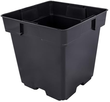 Pullmer Pots de Culture 14x14x15 cm, 50 Pièces, Pot de Fleurs carré pour semis, pour semis ou boutures, Pots de Fleurs en Plastique, idéal pour Serre ou Jardin Potager(50,14x14cm)