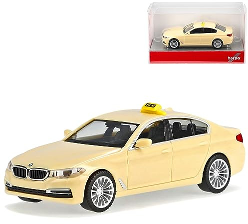 B*M*W 5er G30 Limousine Taxi 2017-2023 H0 1/87 Herpa Modell Auto mit individiuellem Wunschkennzeichen