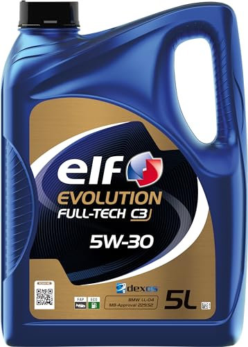 ELF EVOLUTION FULL-TECH C3 5W-30, Huile moteur essence et Diesel, 5 litres