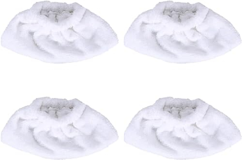 Tampone di ricambio lavabili, Panni in Microfibra per pulitore a Vapore, Panni in Microfibra di Ricambio Compatibile Con la Maggior Parte dei Pulitori Vapore (White, 4)