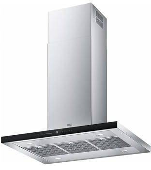 Franke T-Shape Avant-Silence Inselhaube 90 cm Edelstahl/schwarzes Glas