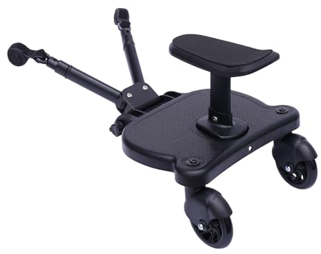 TONFEION Universal Buggy Board Buggy Board mit Sitz Buggy Board für alle Kinderwagen Belastung von 25KG 55x33x36 CM Kinderwagen Zubehör Buggyboard mit Sitz