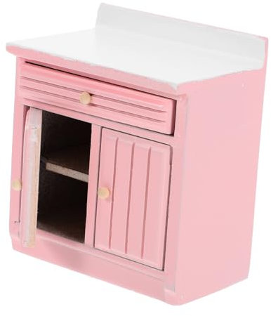 VICASKY Miniatur Küchenmöbel Holz Miniatur Küche Deko Für Puppenhaus Küchenarbeitsplatte Für Projekte Und Miniaturmöbel Sammlungen