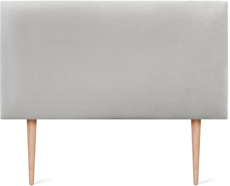 DHOME Kopfteil aus glattem Samt mit Beinen, hohe Qualität, modernes gepolstertes Kopfteil, Luxus-Bett, gepolstertes Schlafzimmer (Weiß, 110cm)