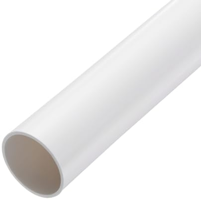 MECCANIXITY 2 PVC Rigid Tube Round Pipe Tubing 46x50mm 9L White