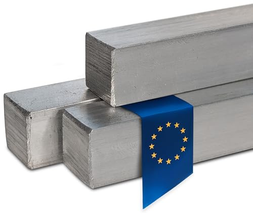 Stahl-Shop24 - Aluminium 4-Krant Profil - Vierkant Alu gepresst - Vierkantprofil Vierkantstab Quadrat Alu-Stab Werkstoff EN AW-6060 T66 AlMgSi0,5, Länge:500 mm, Abmessung:30x30 mm