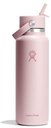 Hydro Flask 1,2 l breite Flex-Trinkhalm-Flasche, isolierter Edelstahl, breiter Strohhalm-Deckel, auslaufsicher, in Tonal Trillium