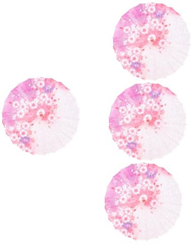 QWFVHJ Ombrello Parasole in Seta, Ombrello Parasole in Pizzo Vintage, 4 Pezzi Ombrello in Seta Decorazioni Giapponesi Nastri da Ballo for ombrellone Cinese Cinese