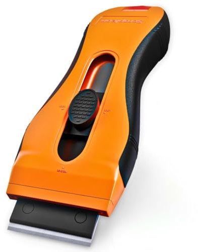 Scraplean Multi-Purpose Non-Scratch Oven, Hob, Glass, Window, Ceramic and Cooktop Cleaning Tool- 18 Refills with Storage Cleaning Tool, Auto-Reload Scraper Tool for, Limescale and Painted Surfaces