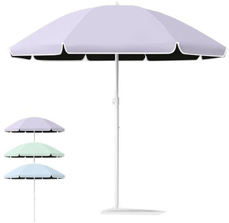 Ombrellone da giardino da 2,4 m, protezione UV50+, regolabile, 8 stecche, per piscina, terrazza, bar, resistente ed elegante