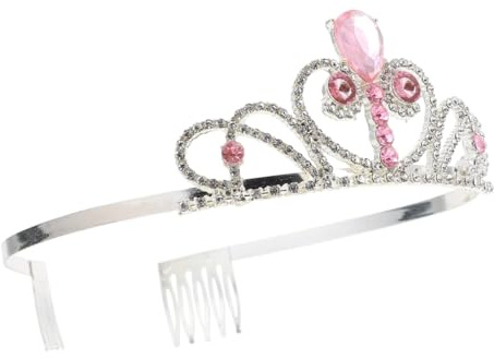 Healeved Coroncina Decorativa Cristallo per Tiara per Feste Compleanno Accessorio per Ragazza e Fotografie Design e per Battesimi e Cerimonie