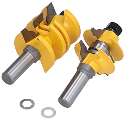 1 / 2 Inch Shank Router Bit | Adjustable Wood Milling Cutter with Minimized - Backlash Design | CNC Router Bits for MDF / Plywood / Hardwood | 2 Pack with Gaskets & Storage Box