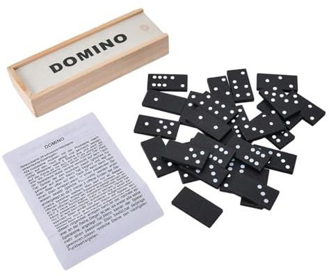AMSLSIU Domino Klassik Set, tragbarer Koffer, Familienspiel, unterhaltsames Tischspiel für jeden Anlass. Das Domino Set eignet sich sowohl für nostalgische Spieleabende als auch, um neuen Spielern die