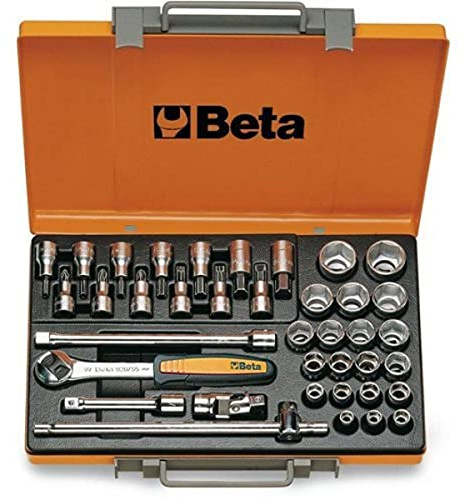 Beta 920B/C33-20 chiavi a bussola esagonali, 13 a giravite e 5 accessori in cassetta di lamiera