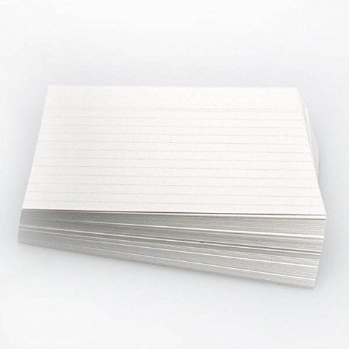 100 Karteikarten DIN A4 / weiß / liniert / 190 g/m²