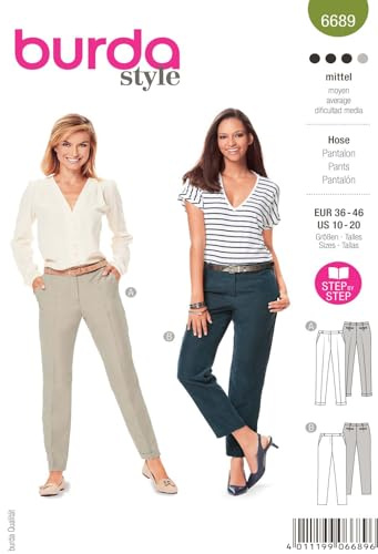 burda style Schnittmuster Damen Hose #6689 Gr. 36-46 | Papierschnittbogen