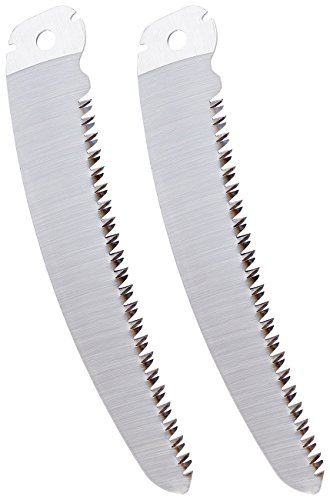 AGT Zubehör zu Camping-Säge: Carbonstahl-Sägeblatt,Trapez-Verzahnung,für Klappsäge WKS-180,2er Set (Astklappsäge, Klapp Japansaegen, Heckenschere)