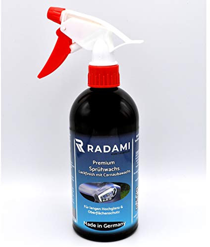 Cire en spray de qualité supérieure avec cire de carnauba - Pour voiture - Soin brillant - En spray - 500 ml