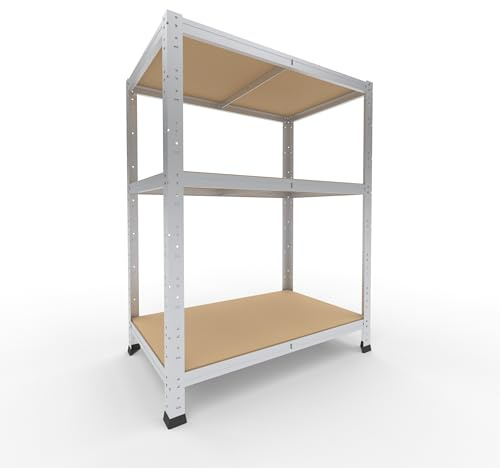 shelfplaza Home 100x80x50 cm Estantería Pesada en galvanizada con 3 baldas y 175 kg de Capacidad de Carga por balda