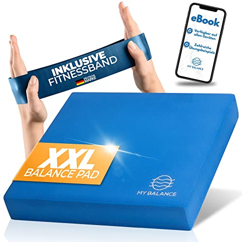 My Balance XXL - Balance Pad inkl. Widerstandsband I Hochwertiges Balancekissen mit E-Book I Stärkt deine Balance I Balance Pad für Physiotherapie