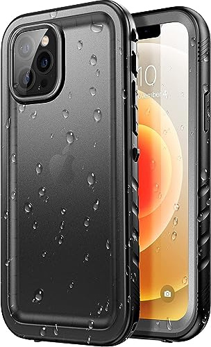 SPORTLINK für iPhone 12/12 Pro wasserdichte Hülle 360 Grad, Schwarz | Outdoor Handyhülle mit Kameraschutz und Displayschutz, militärischer stoßfester Panzerhülle, IP68 waterproof & staubschutz