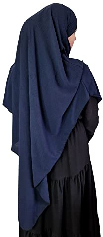 Yaqeen Khimar Langer Hijab für Muslima, Einteiler, weicher Kreppstoff, Kopftuch, Material, Chadors, Arabien, islamisches Gebetskleid, muslimische Schals, Körperabdeckung