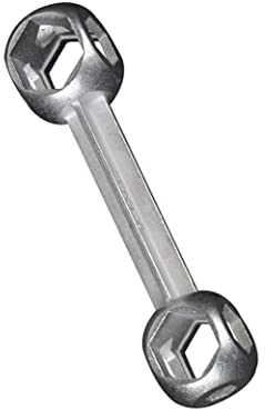 Sehoangd 1pc Bicycle Wrench Flyes Dumbell Shaped Bicycle Spanner Repair Tool Wrench Multifunctional Holes Portable Cycling Bone Type Zinc Alloy Bike Spanner for 6-15mm Screws Hexagon