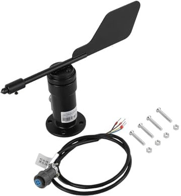 SHYISY Anemometre de Vent Capteur Vitesse Capteur de Vent, Sortie de Signal de Jardin, capteur de Direction du Vent, girouette, Instrument de Mesure de la Vitesse, Alliage d'aluminium