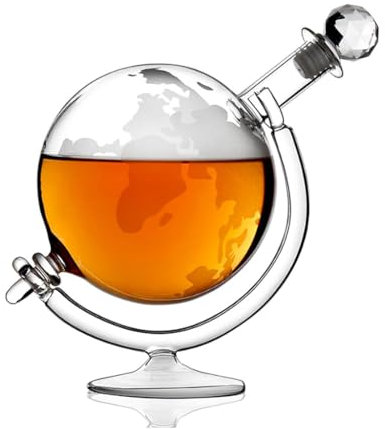 Carafe à whisky pour homme Carafe à whisky, carafe globe en verre à haute teneur en borosilicate, récipient à vin bouteille de vin bouteille de vin artisanale Coffret Liqueur