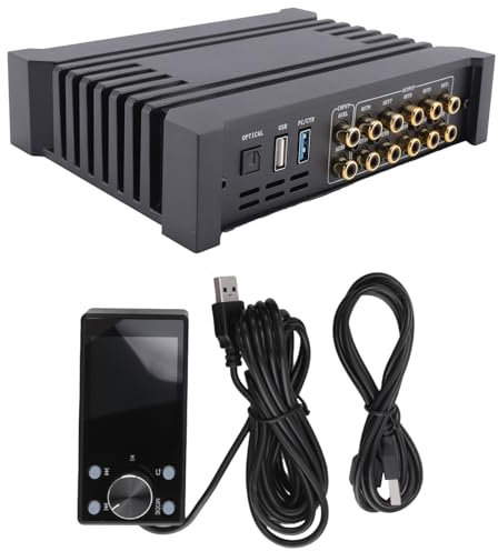 Desikixudy Procesador Audio DSP para coche DSP Un 31 segmentos, 4 entradas y 10 salidas, amplificador de potencia para coche DSP AB Un 4 vías con pantalla multifunción, 500447765
