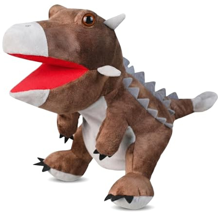 LOMTRATS Dinosaurier-Handpuppen für Kinder, Kleinkind enthält Triceratops und Tyrannosaurus Rex mit beweglichen offenen Mündern, perfekt zum Geschichtenerzählen,Geburtstagsgeschenke