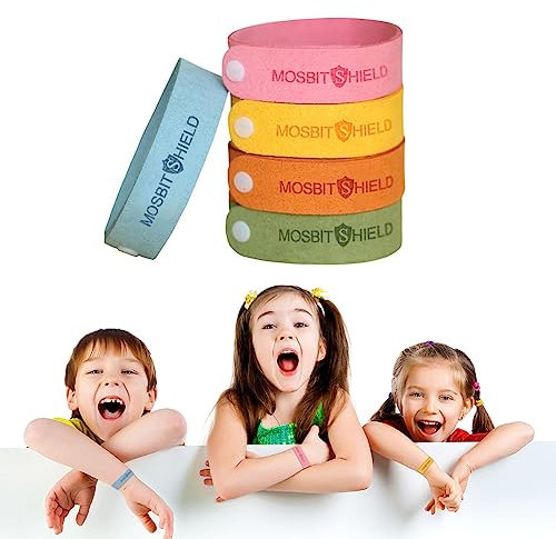 Braccialetto Antizanzare,Braccialetti Repellenti per Zanzare per Adulti e Bambini,Bracciale Repellente per Zanzare,Adatto per Il Campeggio Interno e Esterno,5 Colori,5 Pezzi