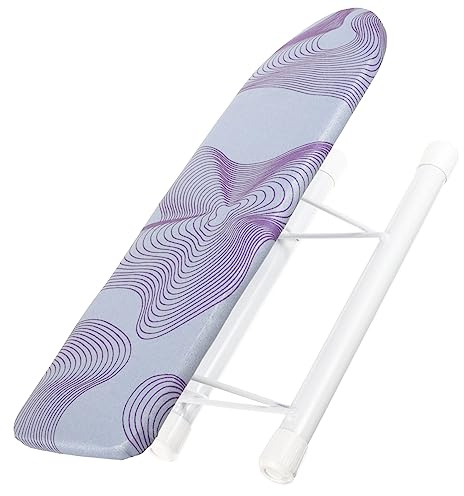 Mikinona Table à Repasser Compacte à Manches Anti-dérapante Housse en Tissu en Métal Planche à Repasser pour Vêtements, pour Buanderie et Chambre