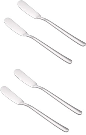 Cabilock 4 Stück Butterstreicher aus Edelstahl küchengadget küche gadget Butter knife küchen gadgets gadget küche Marmeladenverteiler Creme Butterstreuer Butteröl Sahnemesser Buttermesser