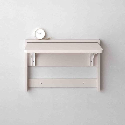 Klapptisch wandmontage, Klapptisch aus Holz, wandtisch klappbar, wandklapptisch küche, klapptisch balkon, herunterklappbarer Arbeitszimmer, Schlafzimmer, Küche und Esstisch, Computertisch(Gray,63x45.2