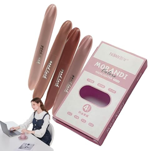 Söta Highlighters, Pastell Highlighters,4 st Dubbelsidig Highlighter Pen Set - Färgglada ögonskydd Släta estetiska överstrykningspennor för kontors skolmaterial