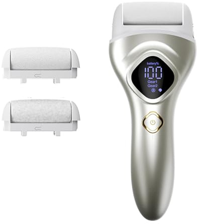 HeavenBird Elektrische Fußfeile, Hornhautentferner mit LCD-Display, wiederaufladbar, wasserdicht, Pediküre-Sets für Füße, professionelle Pediküre-Werkzeuge für trockene, abgestorbene Haut, rissige