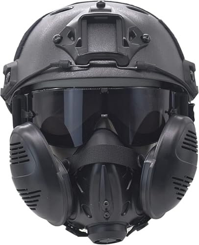 Ensemble Complet De Casque Tactique Rapide, Demi-Masques Cool, Masques De Casque Tactique avec Lunettes Tactiques, Masques Airsoft for Le Bas du Visage