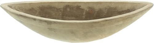 FRANK FLECHTWAREN Pflanzschale Oval, Terracotta, schwere Qualität, Wasserablauf Maße: 46 x 17 x 12 cm Vielseitig einsetzbar