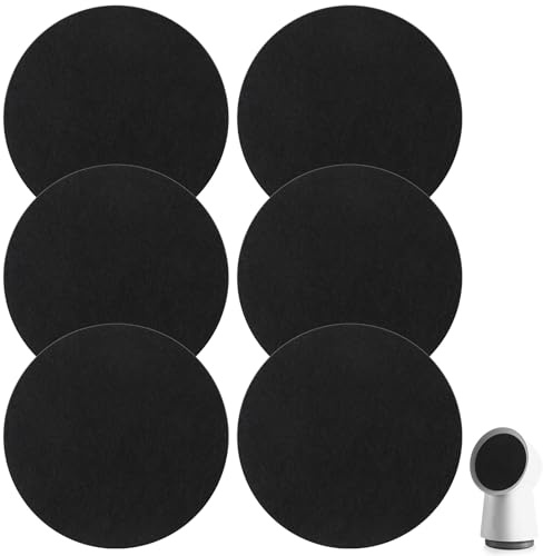 Capoda 6 Pack Carbon Replacement Filters Set for Portable Range Hoods Circle Activated Charcoal Filters for Odor and Grease Removal (5 Inch)